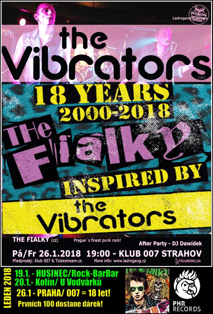 PF 2018 + 25.1.2018/ 007 = 18let TF + The Vibrators!